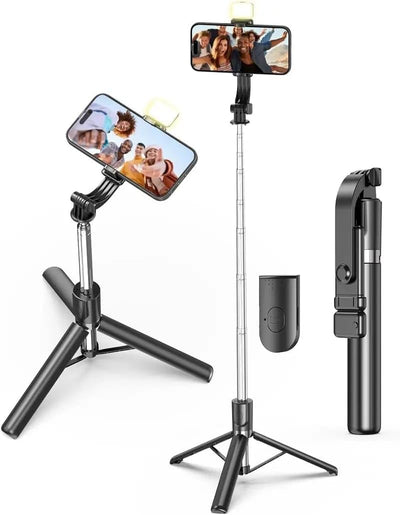 R1S-L 4-in-1 Selfie Stick Tripod with Bluetooth Remote