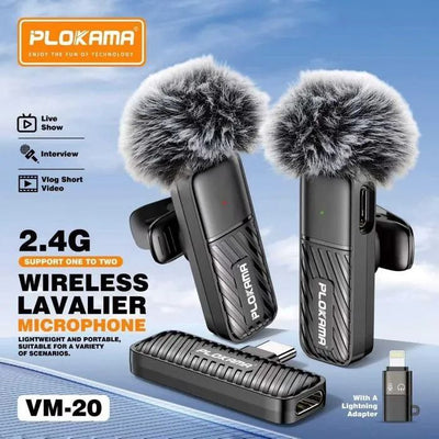 Plokama VM-20 2.4G Wireless Lavalier Microphone