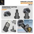 Plokama VM10 Wireless Lavalier Microphone – 2.4G HD Audio